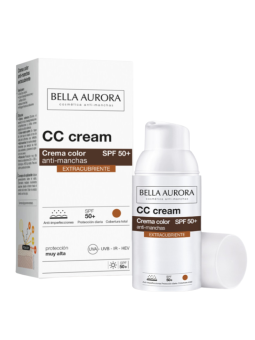 Bella aurora cc cream crema color antimanchas spf 50 extracubriente 30 ml
