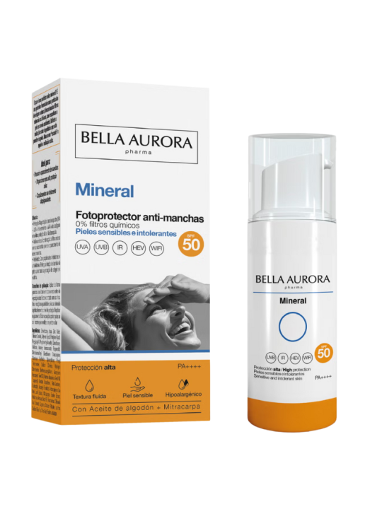 Bella aurora mineral fotoprotector anti-manchas spf 50 50 ml