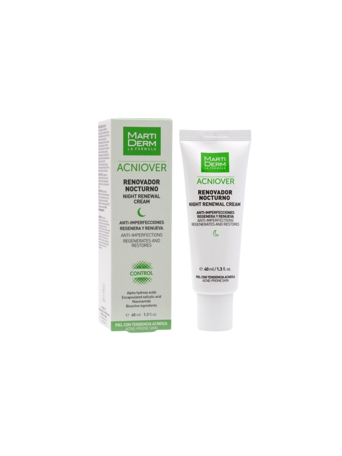 Martiderm acniover renovador nocturno 1 envase 40ml