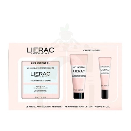 Lierac Cofre Lift Integral Crema Día Reafirmante 50 ml, Crema Noche 15 ml y Serum 10 ml