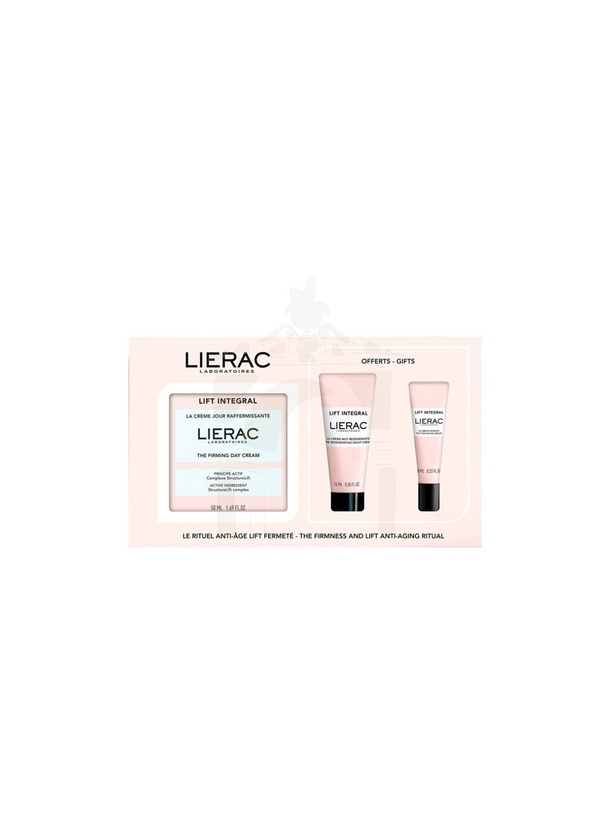 Lierac Cofre Lift Integral Crema Día Reafirmante 50 ml, Crema Noche 15 ml y Serum 10 ml