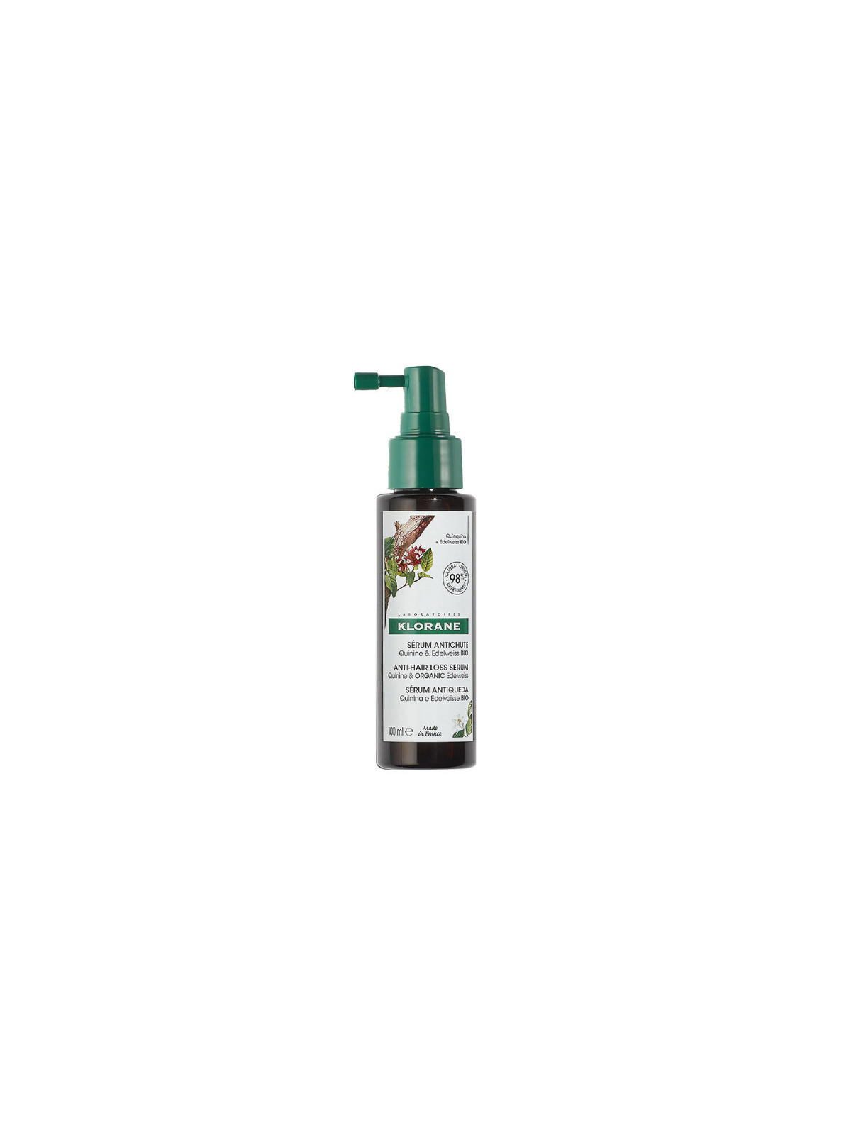 KLORANE SERUM ANTICAIDA A LA QUININA Y EDELWEISS BIO 1 FRASCO CON PULVERIZADOR 100 ML