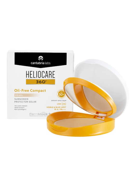 Heliocare 360º SPF 50+ oil-free compact protector solar 1 envase 10 gramos color pearl