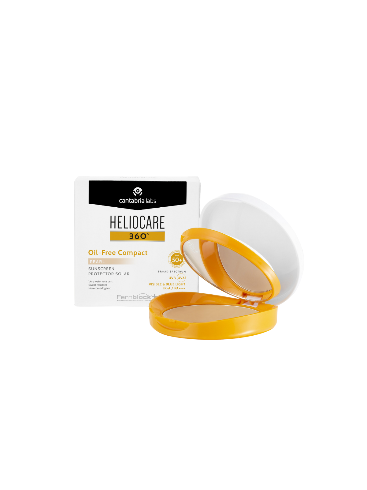Heliocare 360º SPF 50+ oil-free compact protector solar 1 envase 10 gramos color pearl