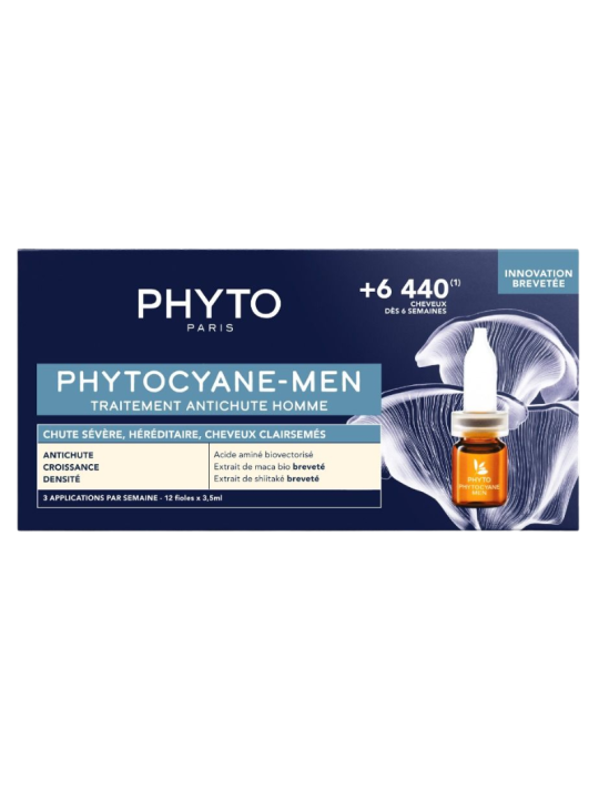Phyto Phytocyane men 12 ampollas anticaida