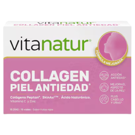 Vitanatur Collagen Piel 15 viales 25 ml sabor frutos rojos