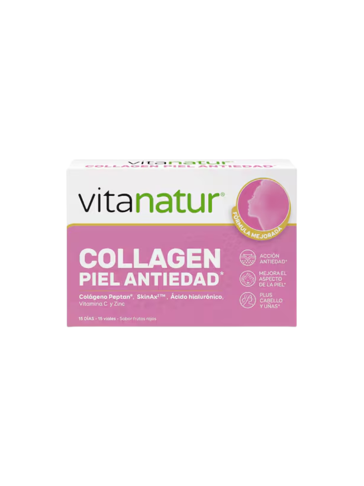 Vitanatur Collagen Piel 15 viales 25 ml sabor frutos rojos
