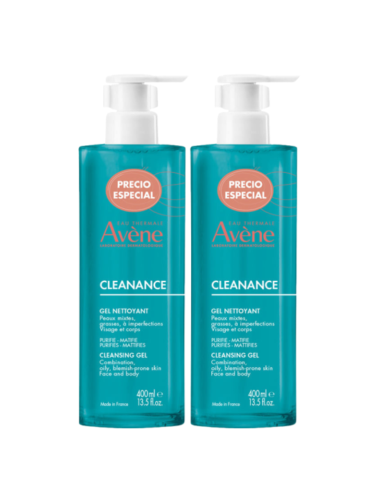 Avene duplo cleanance gel limpiador 2 X 400ml