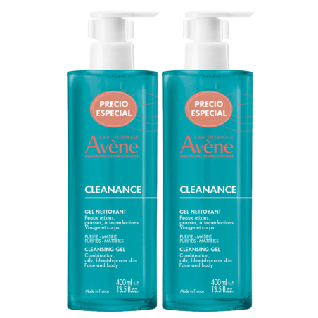 Avene duplo cleanance gel limpiador 2 X 400ml
