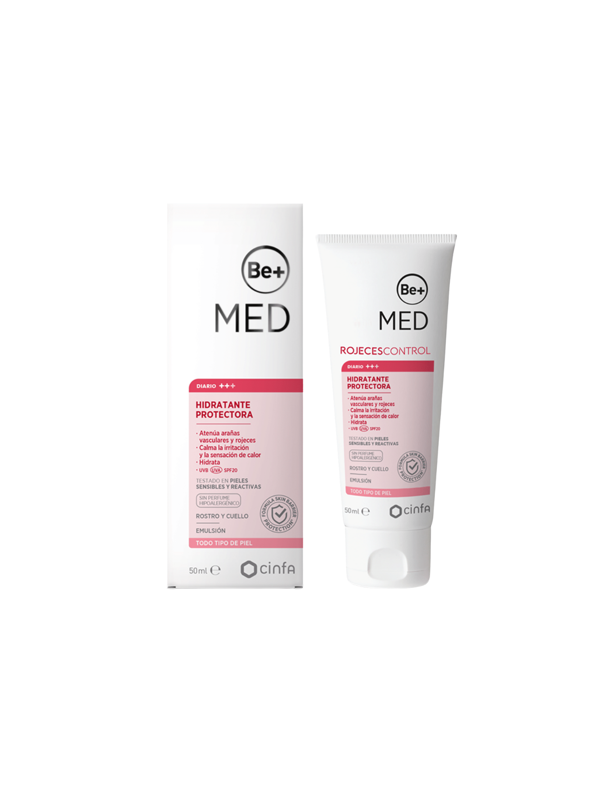Be+ med rojeces control hidratante protectora spf20 todo tipo de piel 50ml