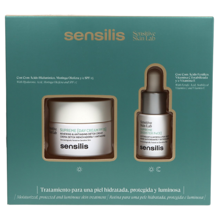Sensilis pack supreme crema día + serum booster face