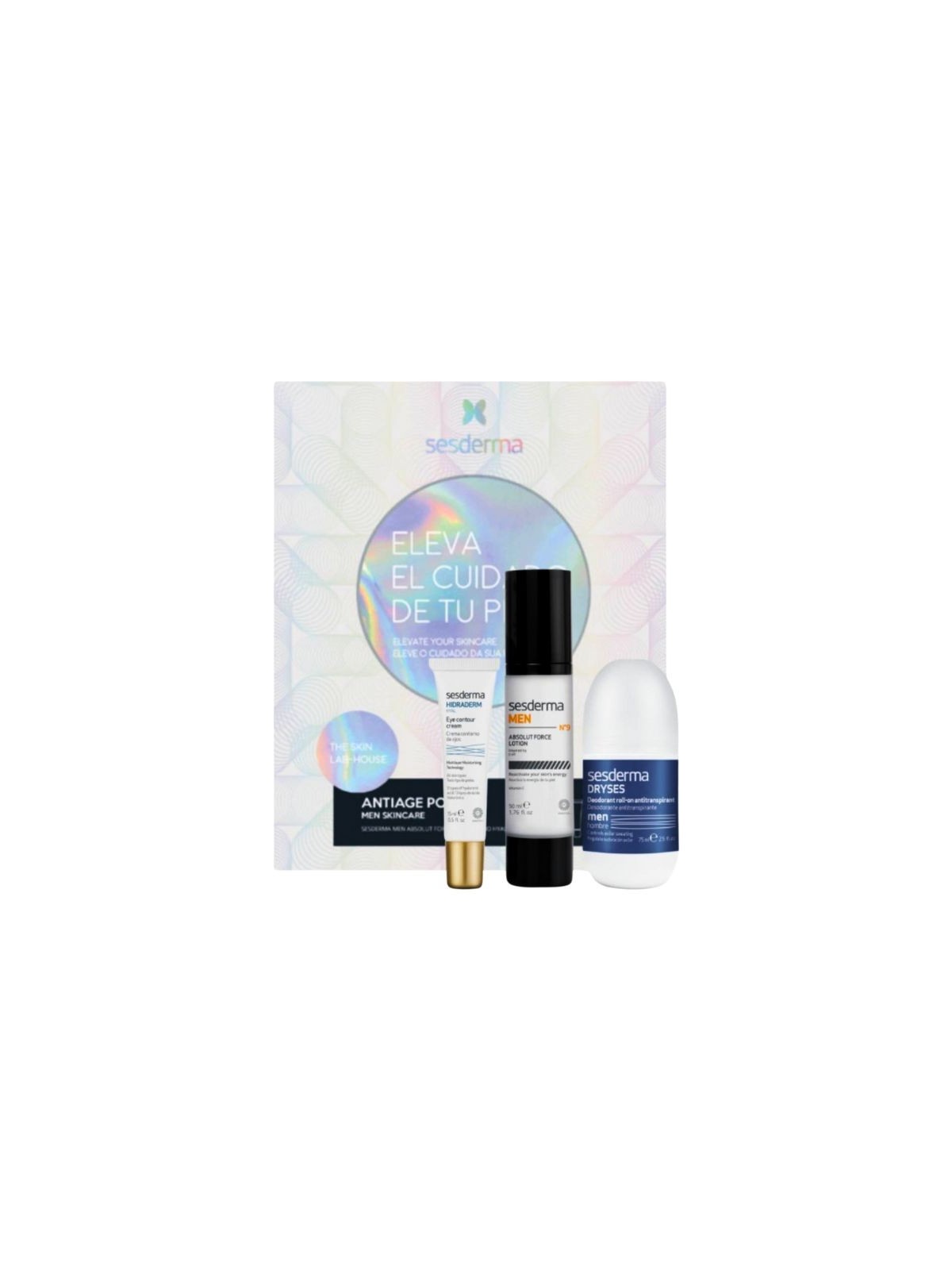 Sesderma pack men skincare loción facial + contorno de ojos + desodorante dryses