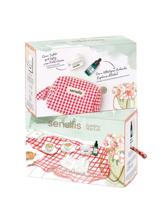 Sensilis pack a coffee picnic break peptide AR crema + serum prep 4 drops