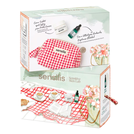 Sensilis pack a coffee picnic break peptide AR crema + serum prep 4 drops