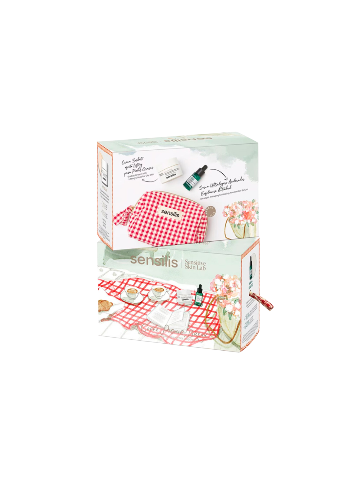 Sensilis pack a coffee picnic break peptide AR crema + serum prep 4 drops