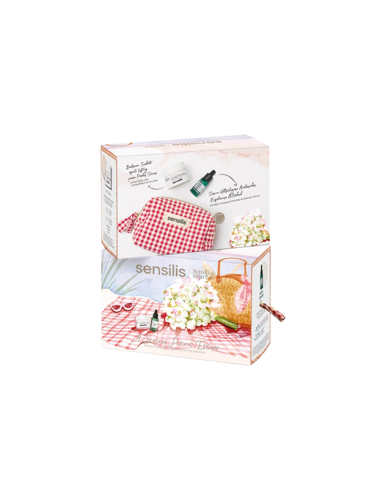Sensilis pack a seaside picnic escape peptide AR bálsamo + prep 4 drops