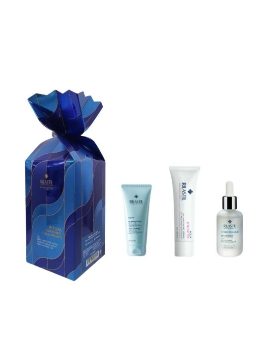 Rilastil pack hidratante y reafirmante aqua limpiador facial + hydrotenseur serum + aqua intense