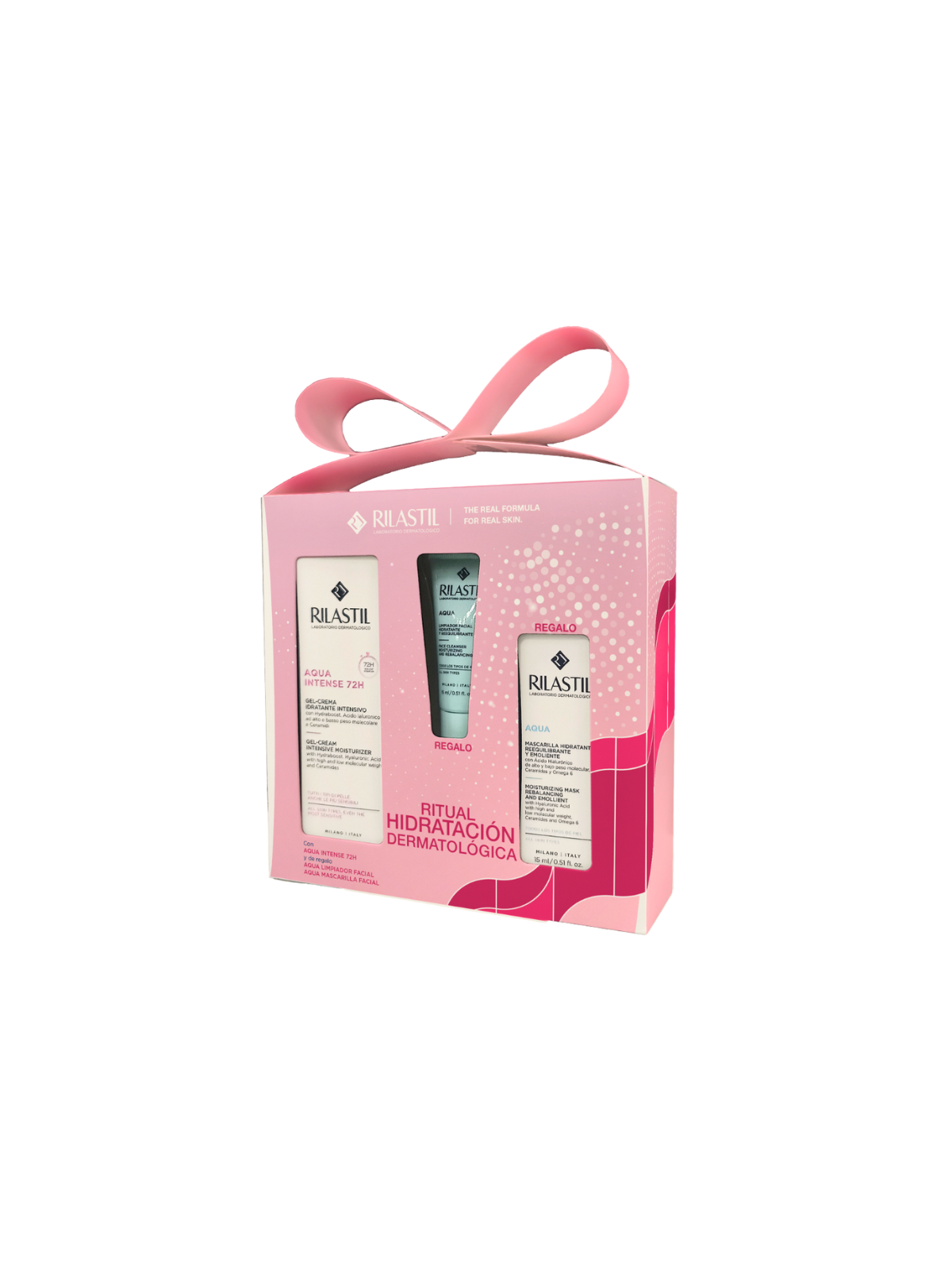 Rilastil ritual hidratante intensivo aqua limpiador + aqua intense + aqua mascarilla