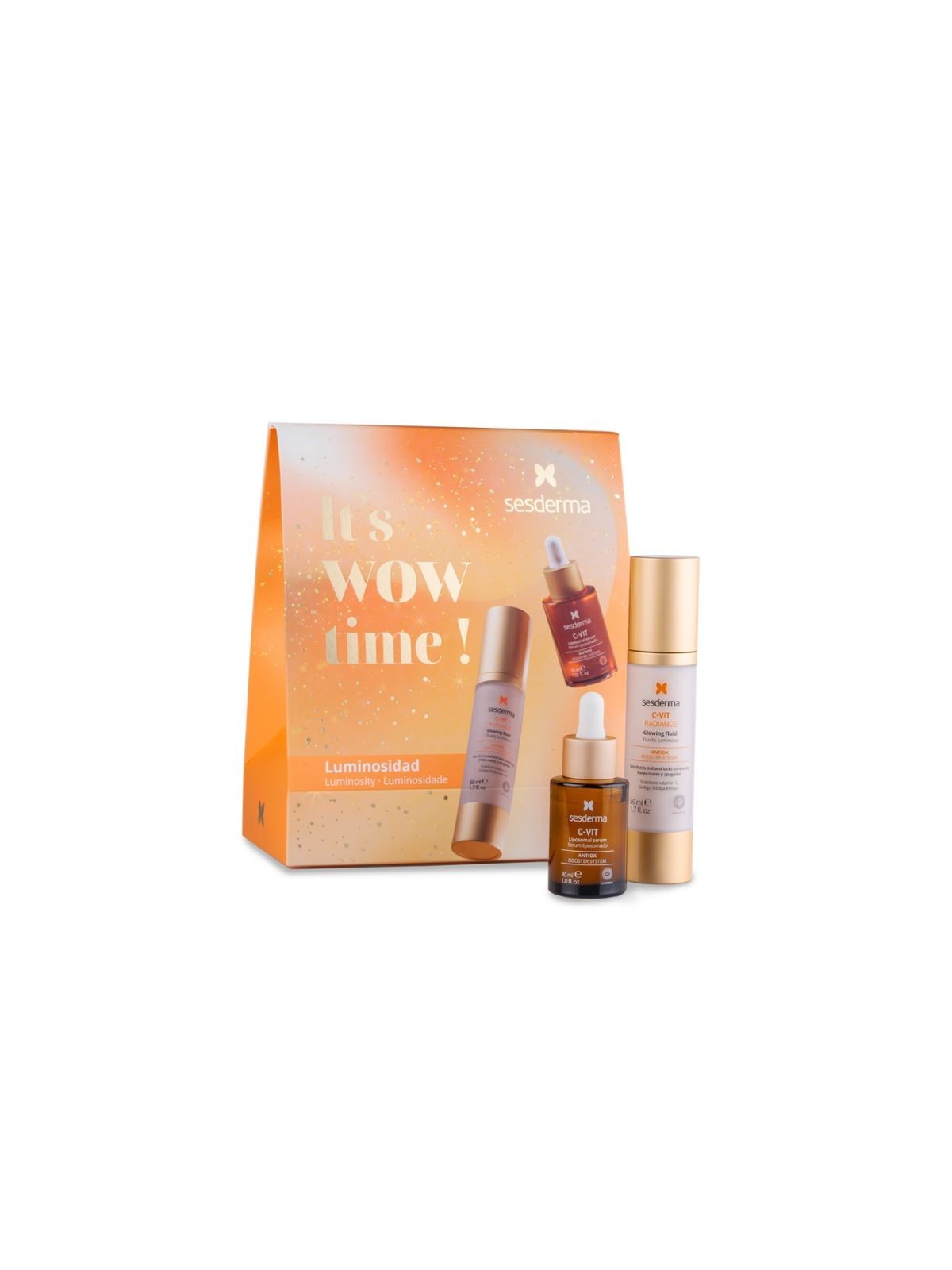 Sesderma pack luminosidad c vit radiance fluído luminoso 50ml + c vit serum liposomado 30ml