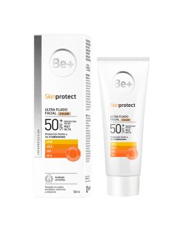 Be+ skin protect ultrafluido faccial spf 50+ 50ml color