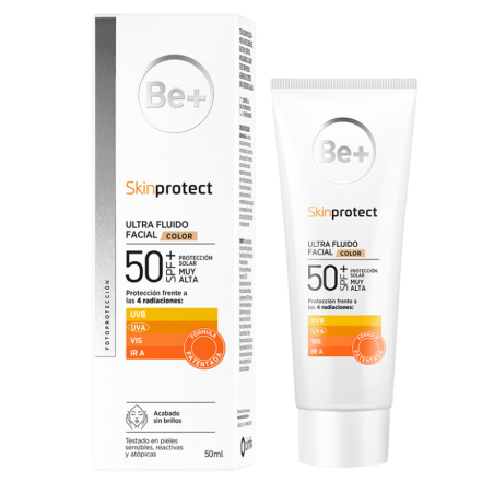 Be+ skin protect ultrafluido faccial spf 50+ 50ml color
