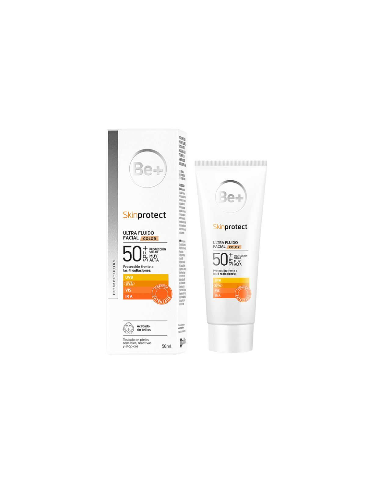Be+ skin protect ultrafluido faccial spf 50+ 50ml color