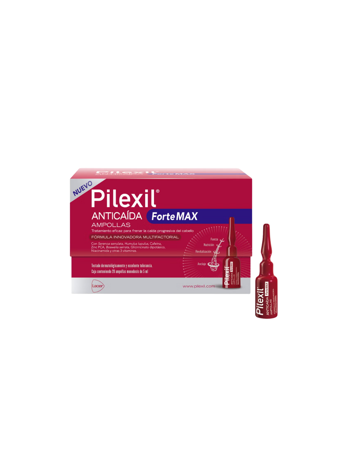 Pilexil anticaída fortemax ampollas 20 ampollas 5ml