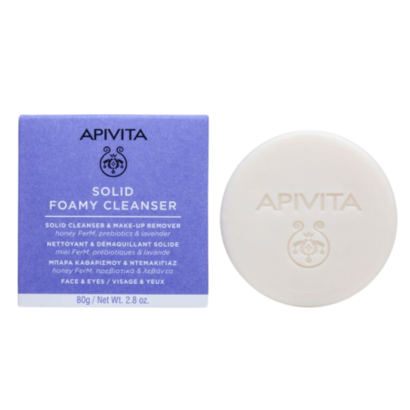 Apivita solid foamy cleanser 80g