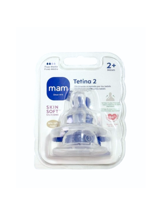 Mam tetina ultra suave +2m flujo medio