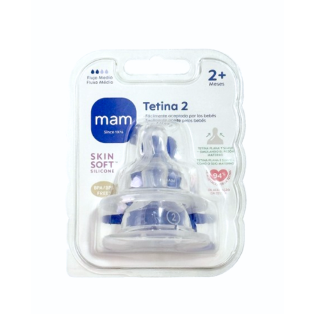 Mam tetina ultra suave +2m flujo medio