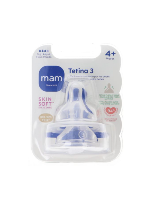 Mam tetina silicona flujo rapido +4m
