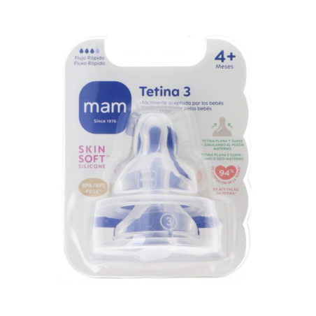 Mam tetina silicona flujo rapido +4m