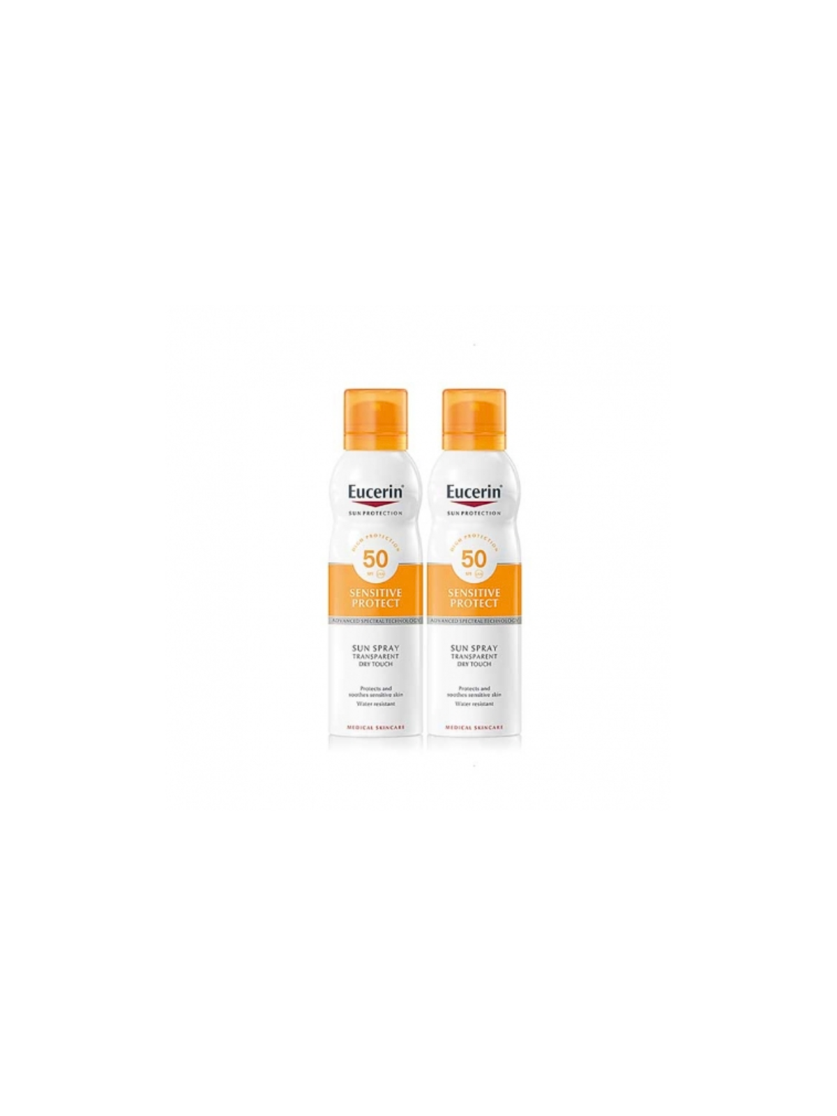 Eucerin duplo sun protection spf 50 spray transparente dry 200ml 2ªunidad 50%