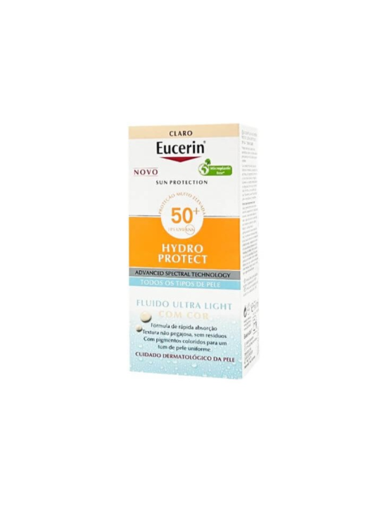 Eucerin sun hydroprotect fluido ultra light SPF 50+ 1 tubo 50ml tono claro