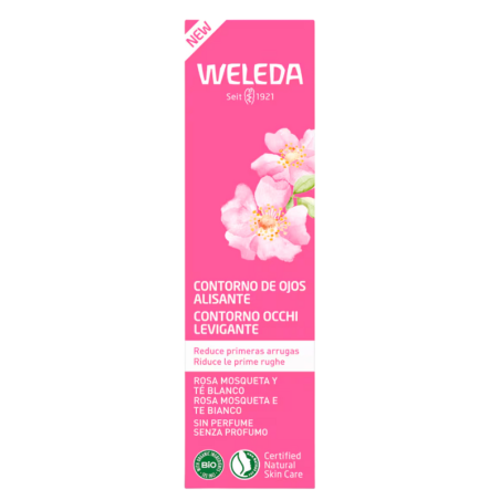 Weleda contorno de ojos alisante rosa mosqueta y té blanco 12 ml
