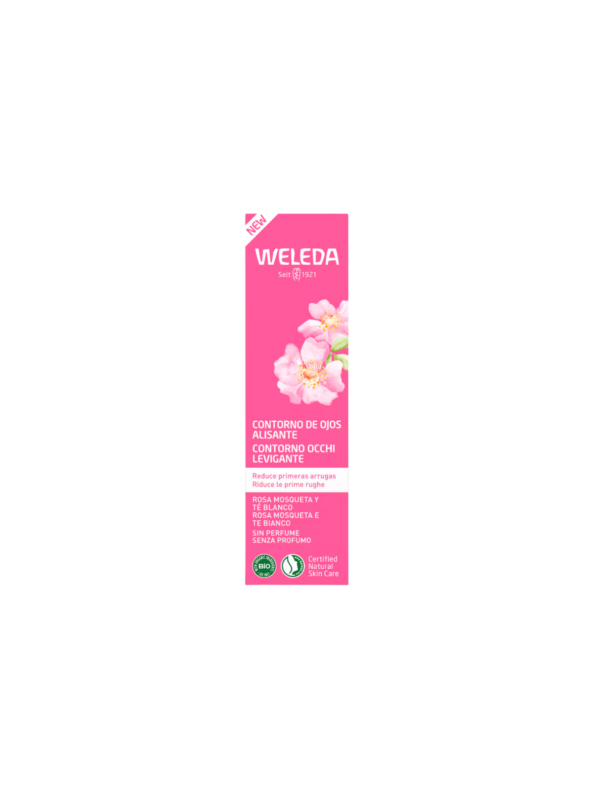 Weleda contorno de ojos alisante rosa mosqueta y té blanco 12 ml