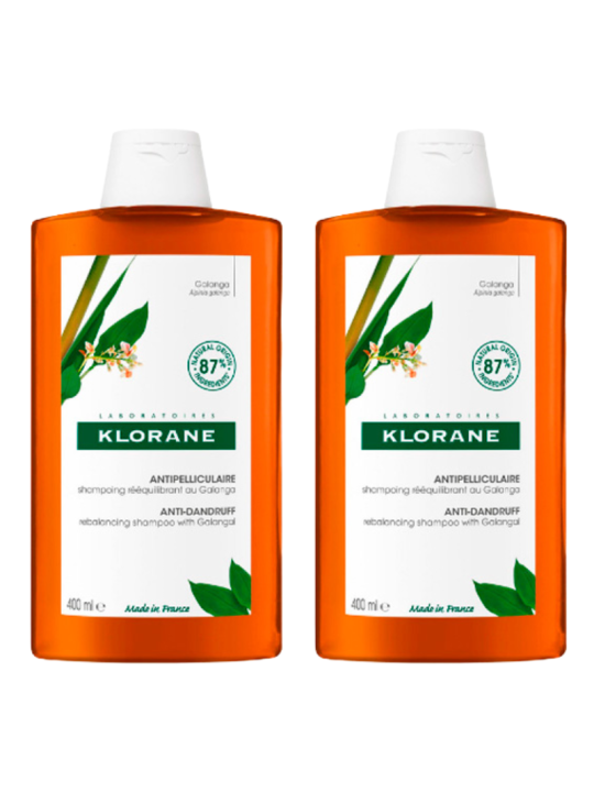 Klorane champú anticaspa galanga duplo 400ml