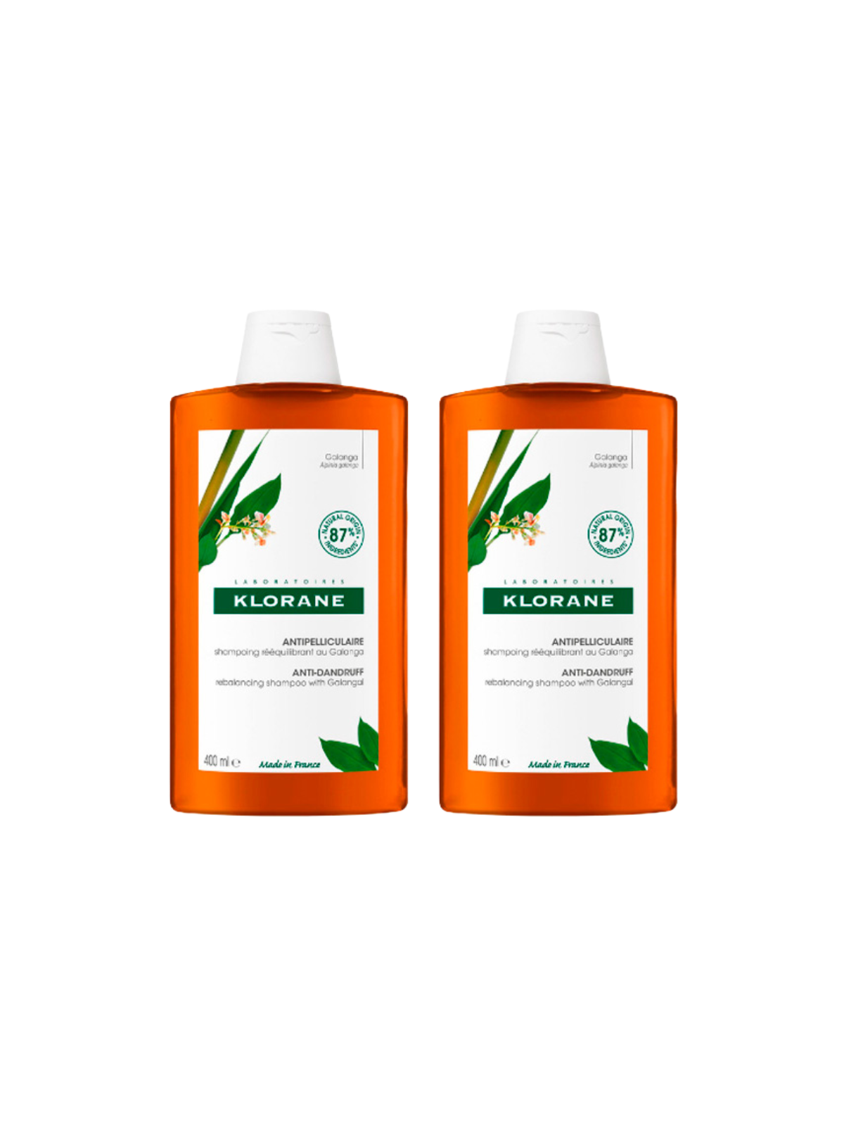 Klorane champú anticaspa galanga duplo 400ml