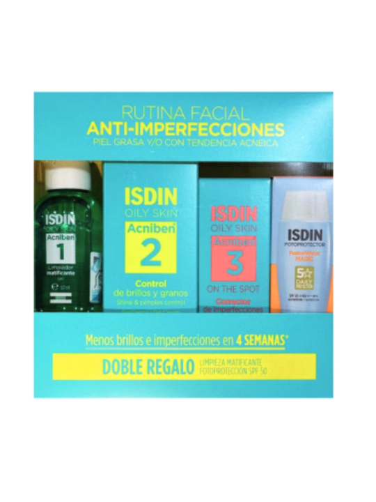 ISDIN pack acniben rutina facial doble regalo