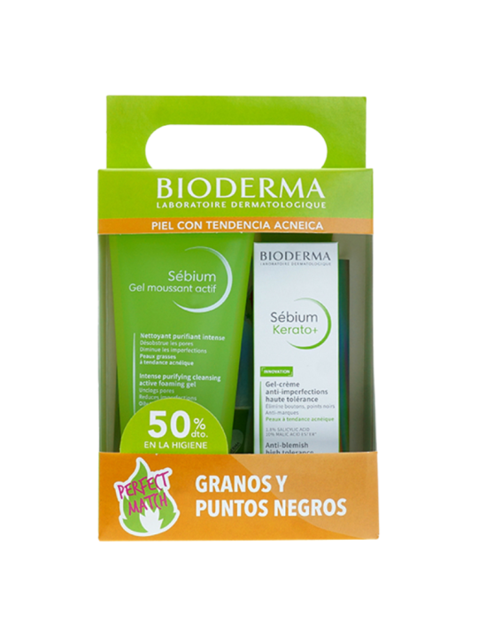 Bioderma pack sebium gel moussant actif 200 ml + kerato gel creme