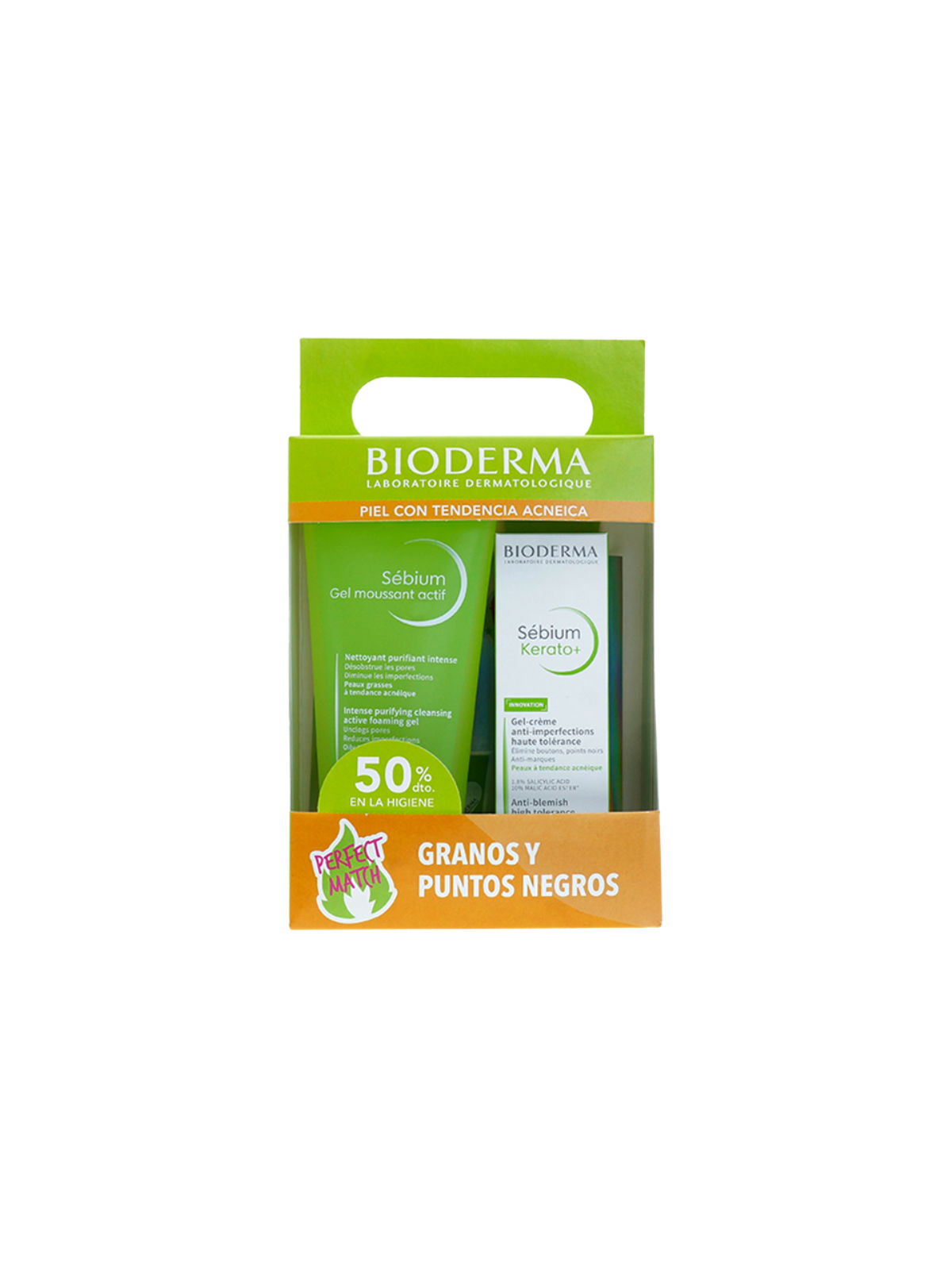 Bioderma pack sebium gel moussant actif 200 ml + kerato gel creme