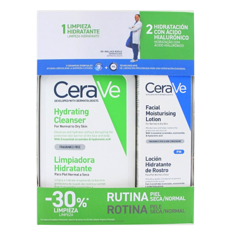 Cerave pack limpiador hidratante 236ml + loción hidratante rostro
