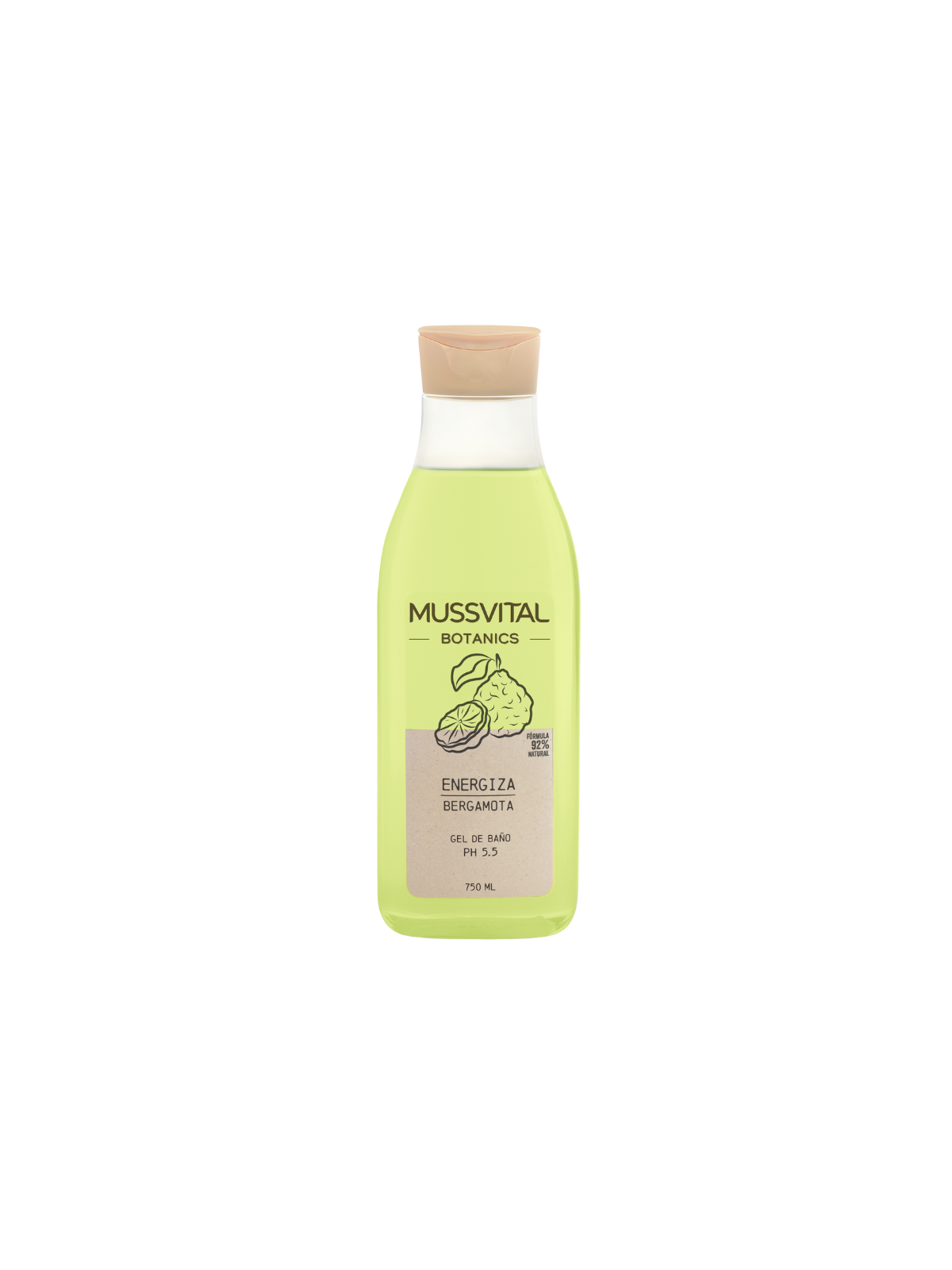 Mussvital botanics gel de baño de bergamota 750ml