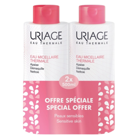 Uriage agua micelar pieles sensibles duplo 500ml