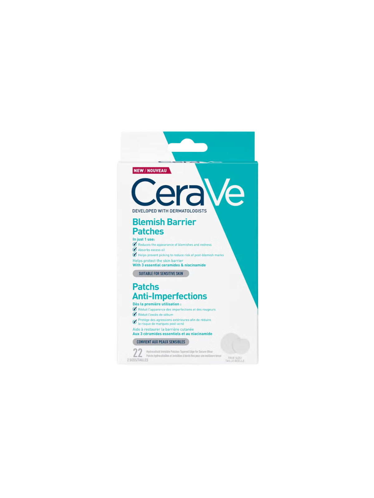 Cerave parches control imperfecciones 22 unidades
