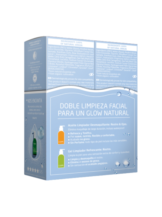 Weleda pack doble limpieza aceite + gel limpiador