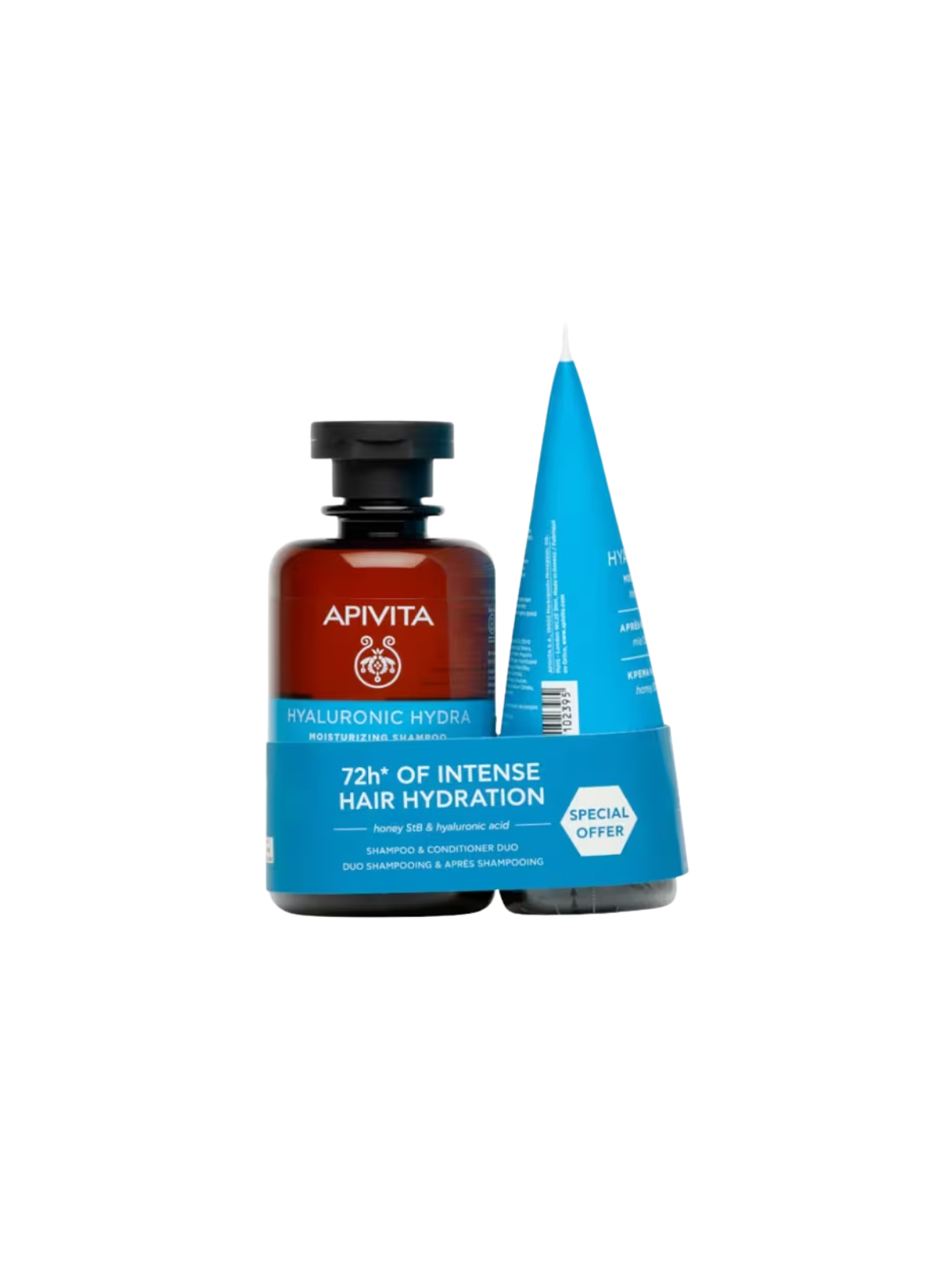 Apivita pack hyaluronic hydra champu 250ml + acondicionador 150ml