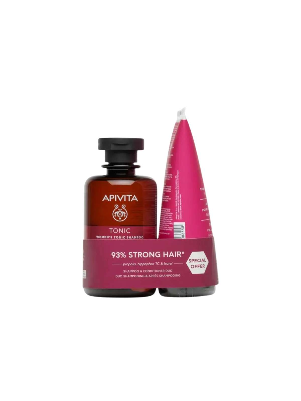 Apivita pack tonic champu + acondicionador