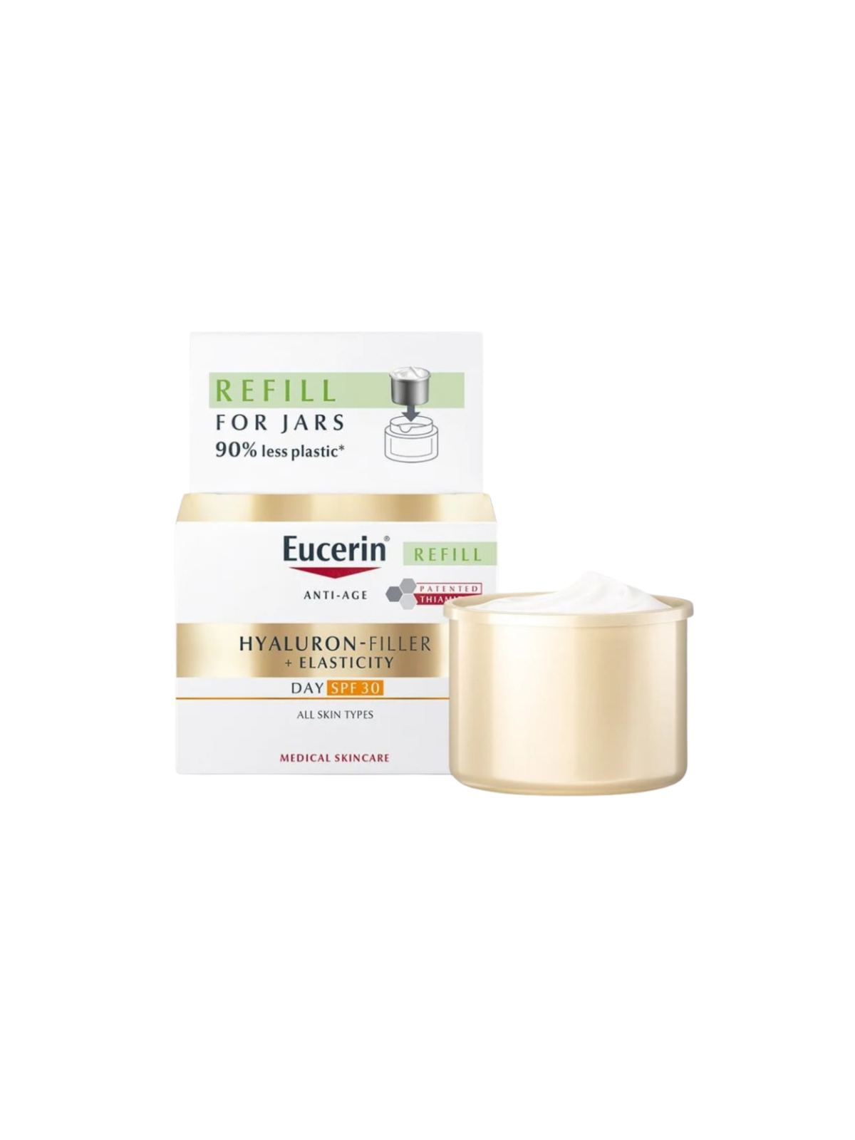 EUCERIN RECARGA  HYALURON FILLER + ELASTICITY DIA FPS 30 1 ENVASE 50 ML REFILL