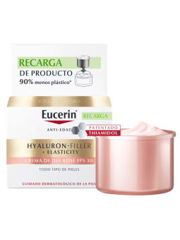 EUCERIN RECARGA HYALURON FILLER + ELASTICITY ROSE DIA FP 30 1 ENVASE 50 ML REFILL